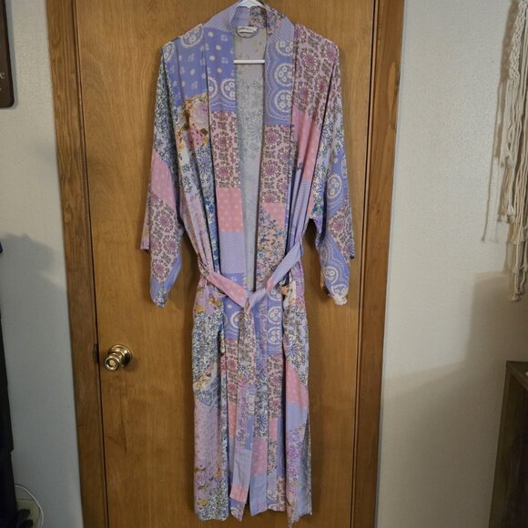 Free People X Spell Cha Cha Maxi Robe Womens M/L Pastel Patchwork - Picture 4 of 6